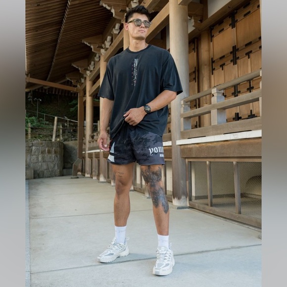 YoungLa X AOT colossal Titan mesh shorts - Picture 1 of 4